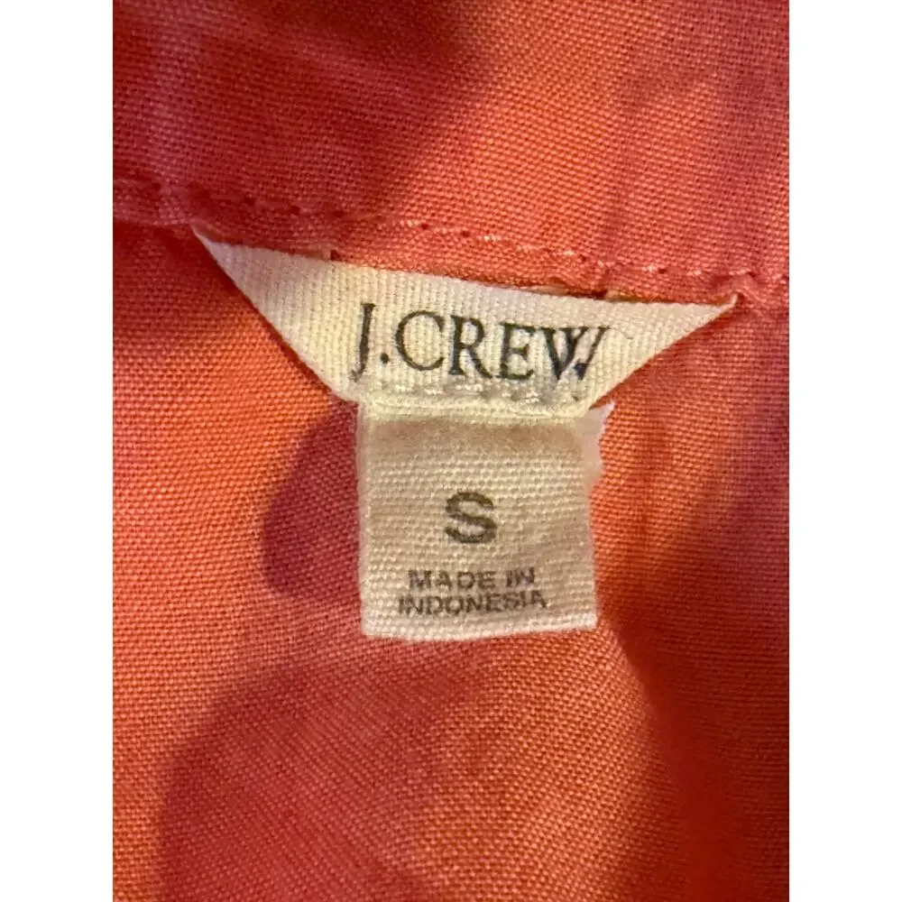 J.Crew Chambray  Sleeveless Halter Tie Front Maxi Dress VNeck Lightweight Salmon